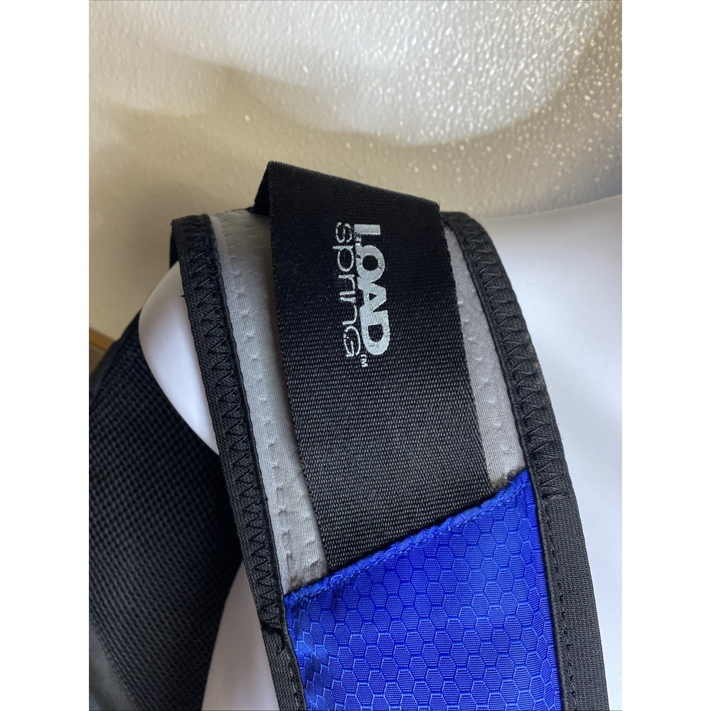 Adidas Sling Backpack Spring Load Crossbody Shoulder Strap 16x20 Black Blue Gray - Picture 4 of 16